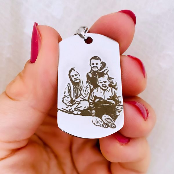 Personalizirana muška ogrlica s jednim privjeskom