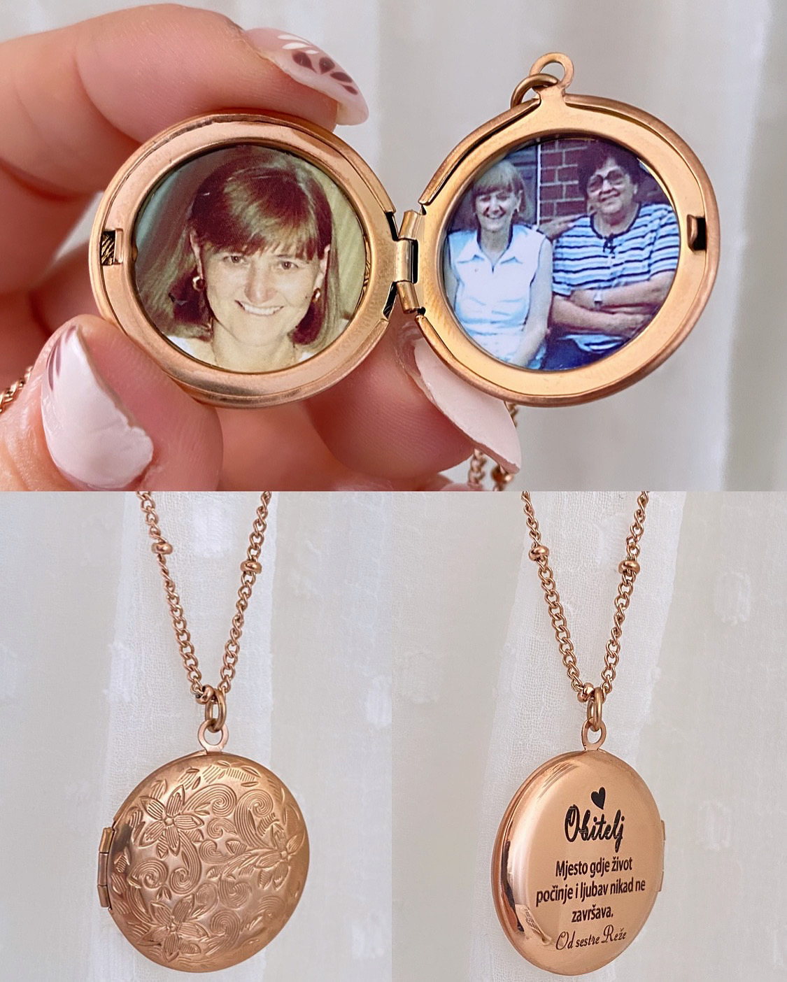 Ogrlica medaljon cvijet s fotografijama - Slika 6